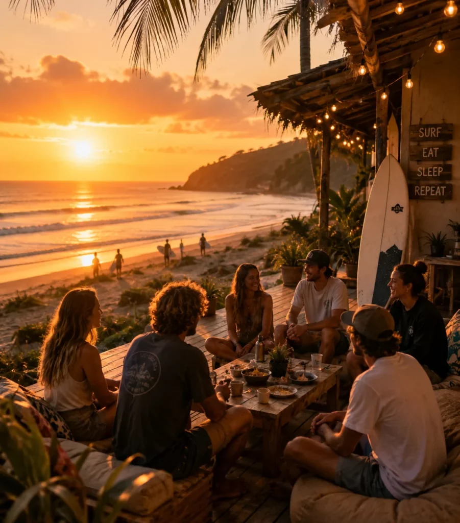 Ambiance d'un Surfcamp